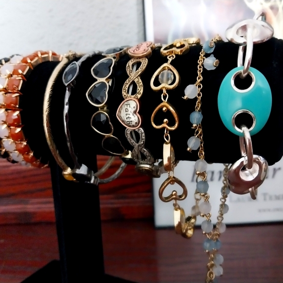 Lot of 18 vintage, sterling, new bracelets - Picture 3 of 5